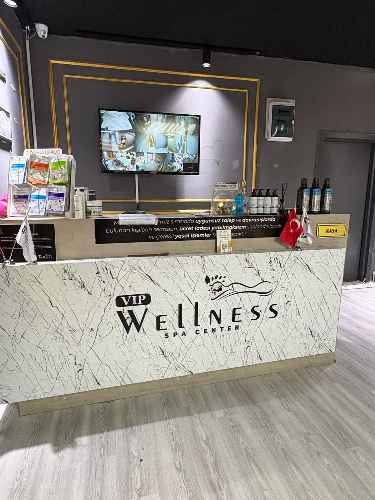 Vip Wellness karşılama bankosu